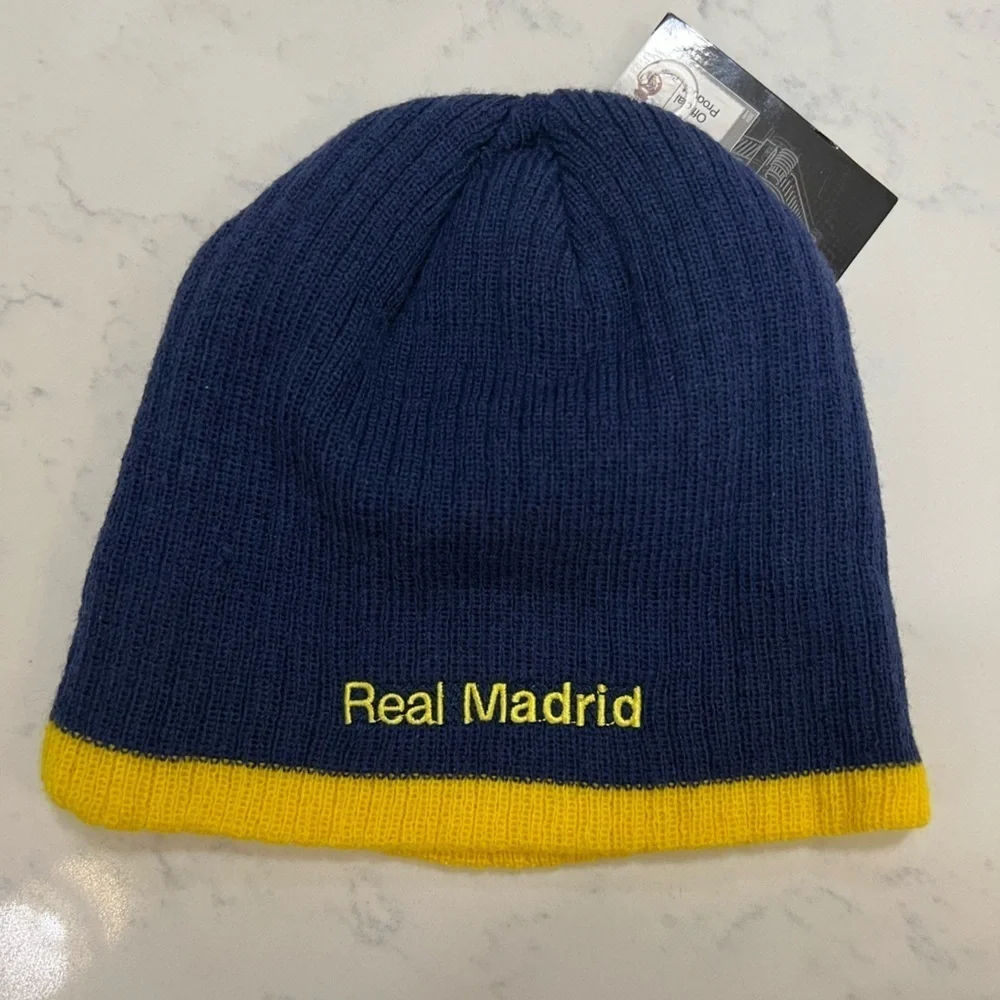 Real Madrid Blue and Yellow Knit Hats